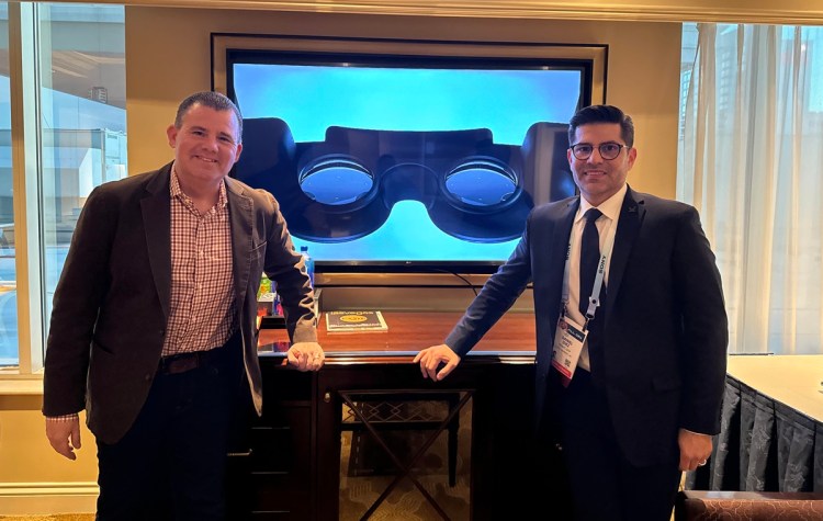 Magic Leap's CEO (left) Ross Rosenberg and CTO Daniel Diez at CES 2024.