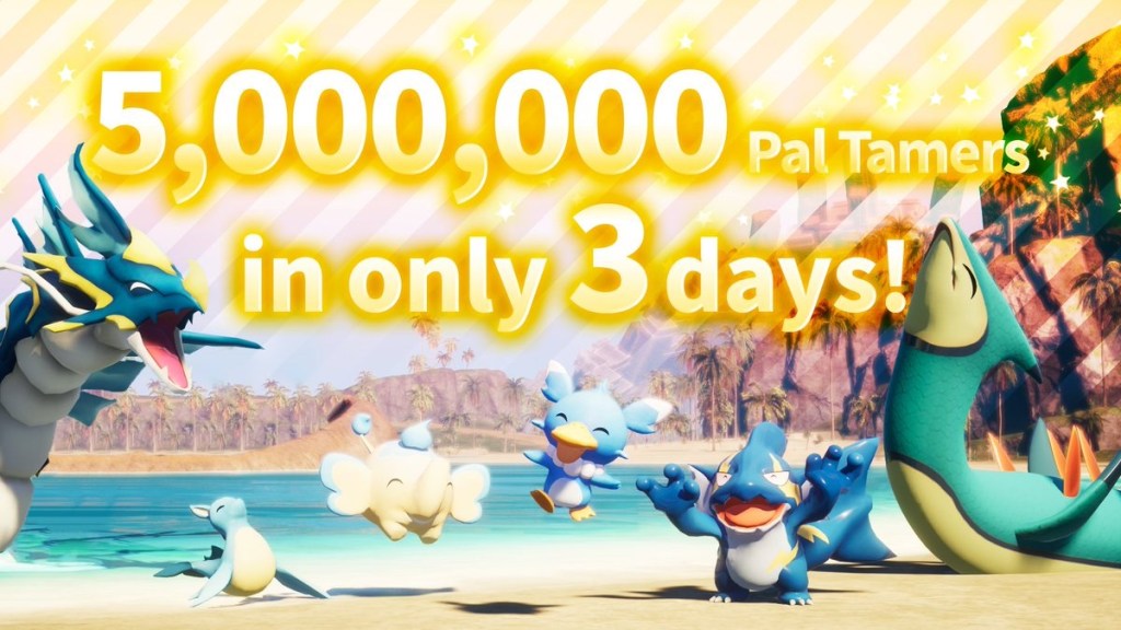 Palworld has sold five million copies in three days.