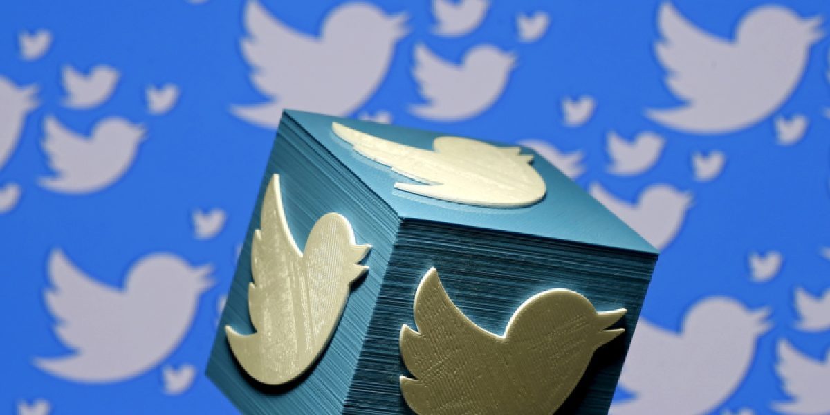 A 3D-printed logo for Twitter is seen in this picture illustration made in Zenica, Bosnia and Herzegovina